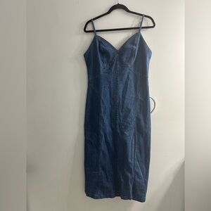 House of Harlow 1960 Denim A-Line Midi Dress